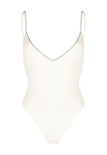 La Reveche Sveva rhinestone-embellished swimsuit - Toni neutri