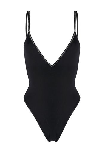 La Reveche Sveva rhinestone-embellished swimsuit - Nero