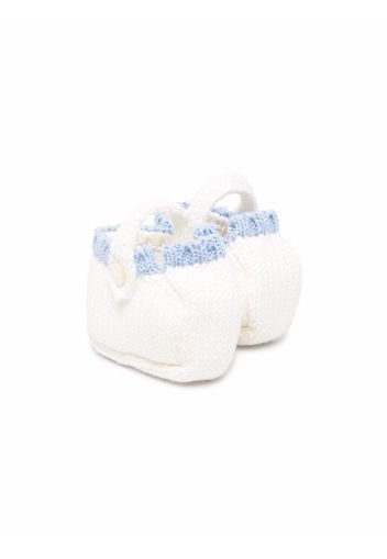 La Stupenderia chunky knit cotton slippers - Bianco