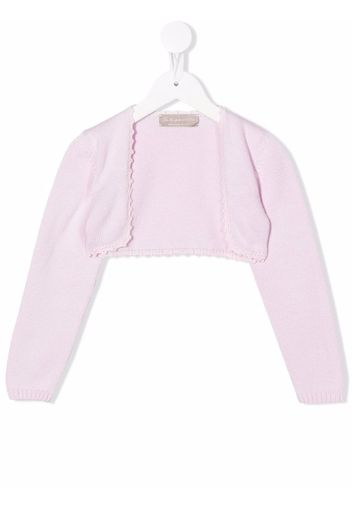 La Stupenderia knitted cropped cardigan - Rosa