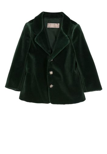 La Stupenderia single-breasted velour blazer - Verde