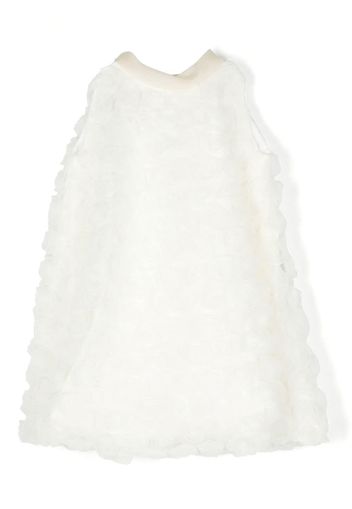 La Stupenderia floral appliqué tulle dress - Bianco