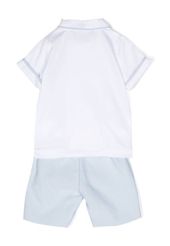 La Stupenderia Edoardo double-breasted short-set - Bianco