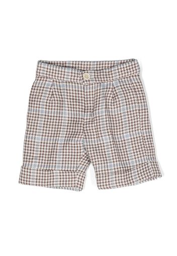 La Stupenderia checked pleated shorts - Toni neutri