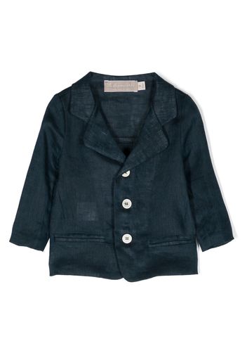 La Stupenderia single-breasted linen blazer - Blu