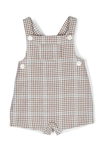 La Stupenderia criss-cross houndstooth playsuit - Marrone