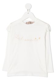 logo embroidered top