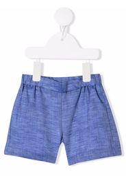 La Stupenderia cotton-linen blend shorts - Blu