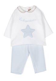 La Stupenderia star-patch tracksuit set - Bianco