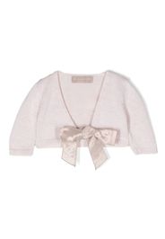 La Stupenderia V-neck bow-fastening cardigan - Toni neutri