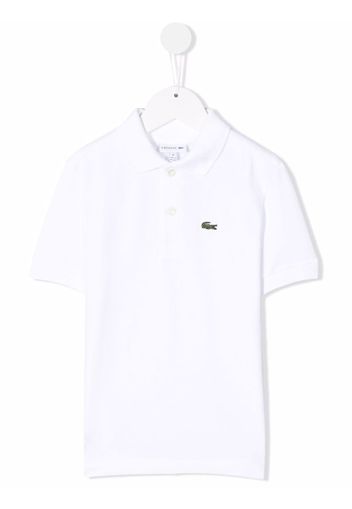 Lacoste Kids crocodile embroidery polo shirt - Bianco