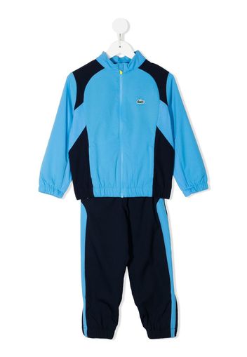 Lacoste Kids logo-print tracksuit set - Blu