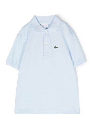 Lacoste Kids embroidered-logo polo shirt - Blu