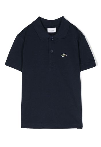 Lacoste Kids embroidered-logo polo shirt - Blu