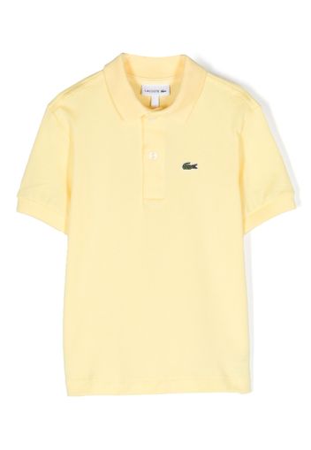 Lacoste Kids embroidered-logo polo shirt - Giallo