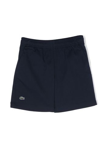 Lacoste Kids logo-appliqué track shorts - Blu