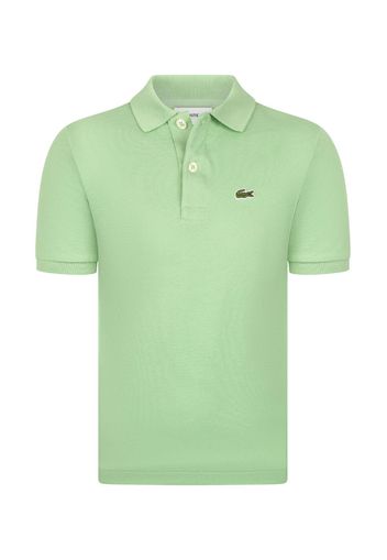 Lacoste Kids logo-patch piqué polo shirt - Verde