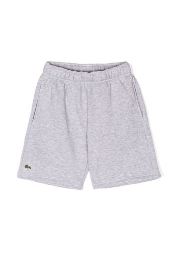 Lacoste Kids logo-appliqué track shorts - Grigio