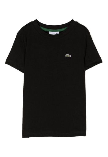 Lacoste Kids logo-apliqué cotton T-shirt - Nero