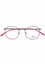 Lacoste Kids logo-print round-frame glasses - Rosso