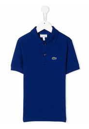 Lacoste Kids crocodile embroidery polo shirt - Blu