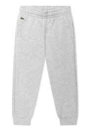 Lacoste Kids logo-patch cotton track pants - Grigio