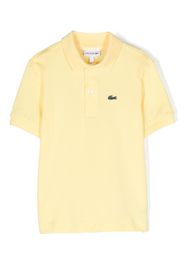 Lacoste Kids embroidered-logo polo shirt - Giallo