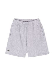 Lacoste Kids logo-appliqué track shorts - Grigio