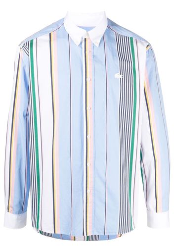 Lacoste Live Camicia a righe con ricamo - Blu