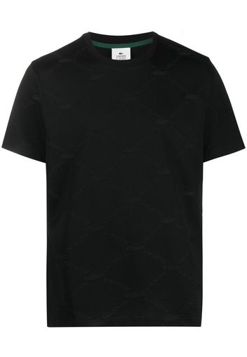 Lacoste Live T-shirt con logo jacquard - Nero