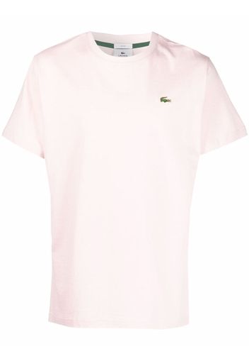 Lacoste Live logo-embroidered cotton T-shirt - Rosa
