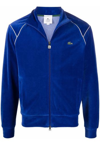 Lacoste Live L!VE zip-up velvet sweatshirt - Blu