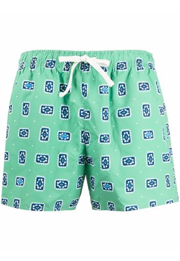 Lacoste Live graphic-print swim shorts - Verde