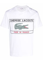 lacoste made in france T-shirt con stampa - Bianco