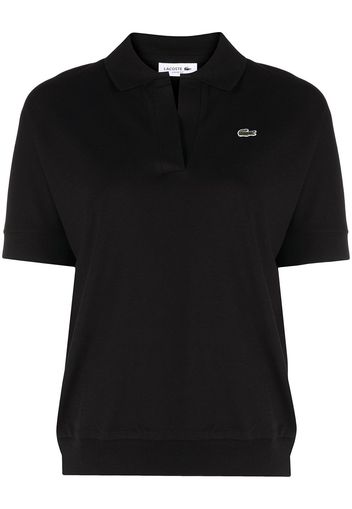 Lacoste logo-embroidered polo shirt - Nero