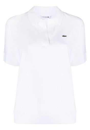 Lacoste logo embroidered polo shirt - Bianco