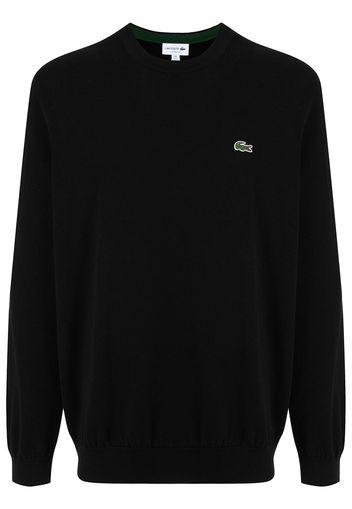 Lacoste Felpa con ricamo - Nero