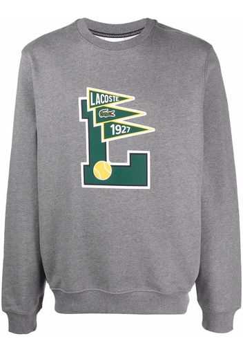 Lacoste logo-print cotton sweatshirt - Grigio