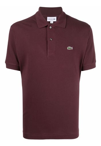 Lacoste logo-patch polo shirt - Rosso