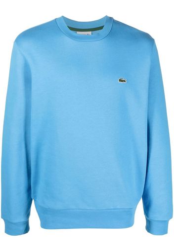 LACOSTE chest logo-patch detail sweatshirt - Blu