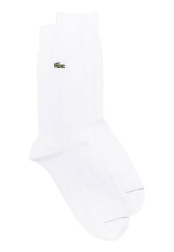 Lacoste logo-patch detail socks - Bianco