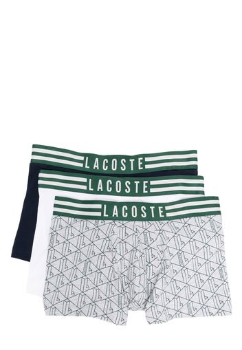 Lacoste three-pack monogram boxer shorts - Blu