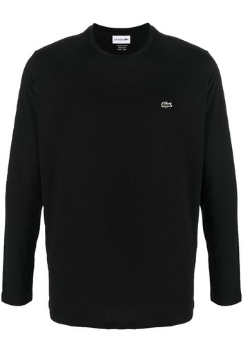 Lacoste logo-patch long-sleeve sweatshirt - Nero