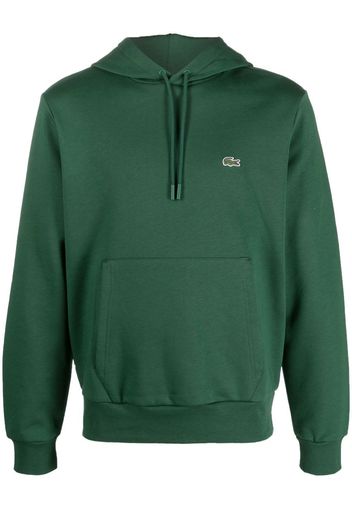 Lacoste logo-patch drawstring hoodie - Verde