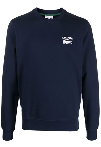 Lacoste logo-patch long-sleeve sweatshirt - Blu