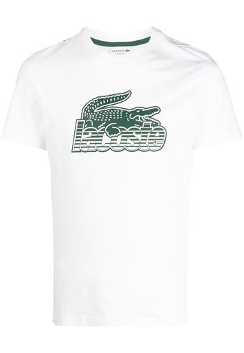 Lacoste logo-print cotton T-shirt - Bianco