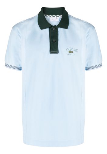 Lacoste embroidered-logo cotton polo shirt - Blu