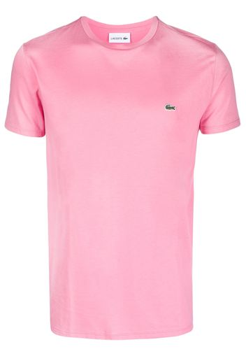 Lacoste logo-patch pima-cotton T-shirt - Rosa