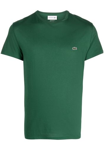 Lacoste logo-patch cotton T-shirt - Verde