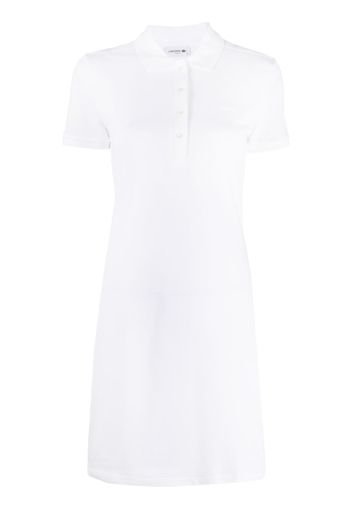 Lacoste polo-collar short-sleeve dress - Bianco